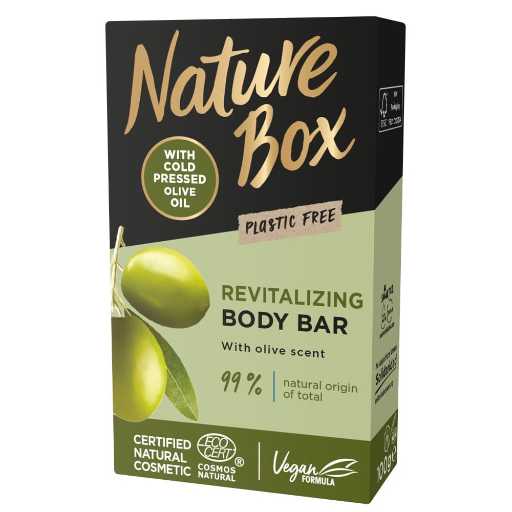 

Nature Box Olive Oil kostka myjąca do ciała z olejem z oliwki 100g