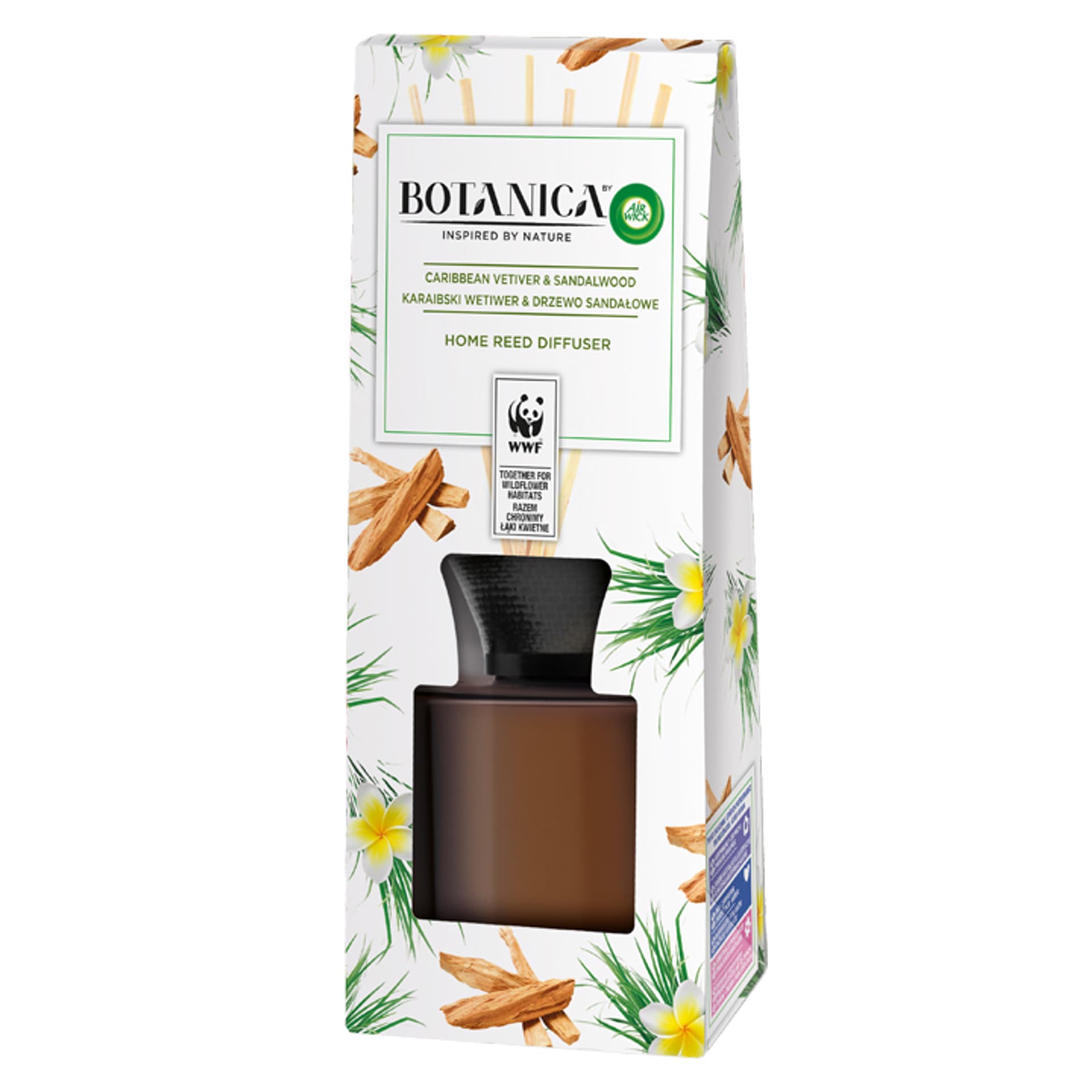 

Air Wick Botanica patyczki zapachowe Karaibski Wetiwer Drzewo Sandałowe 80ml
