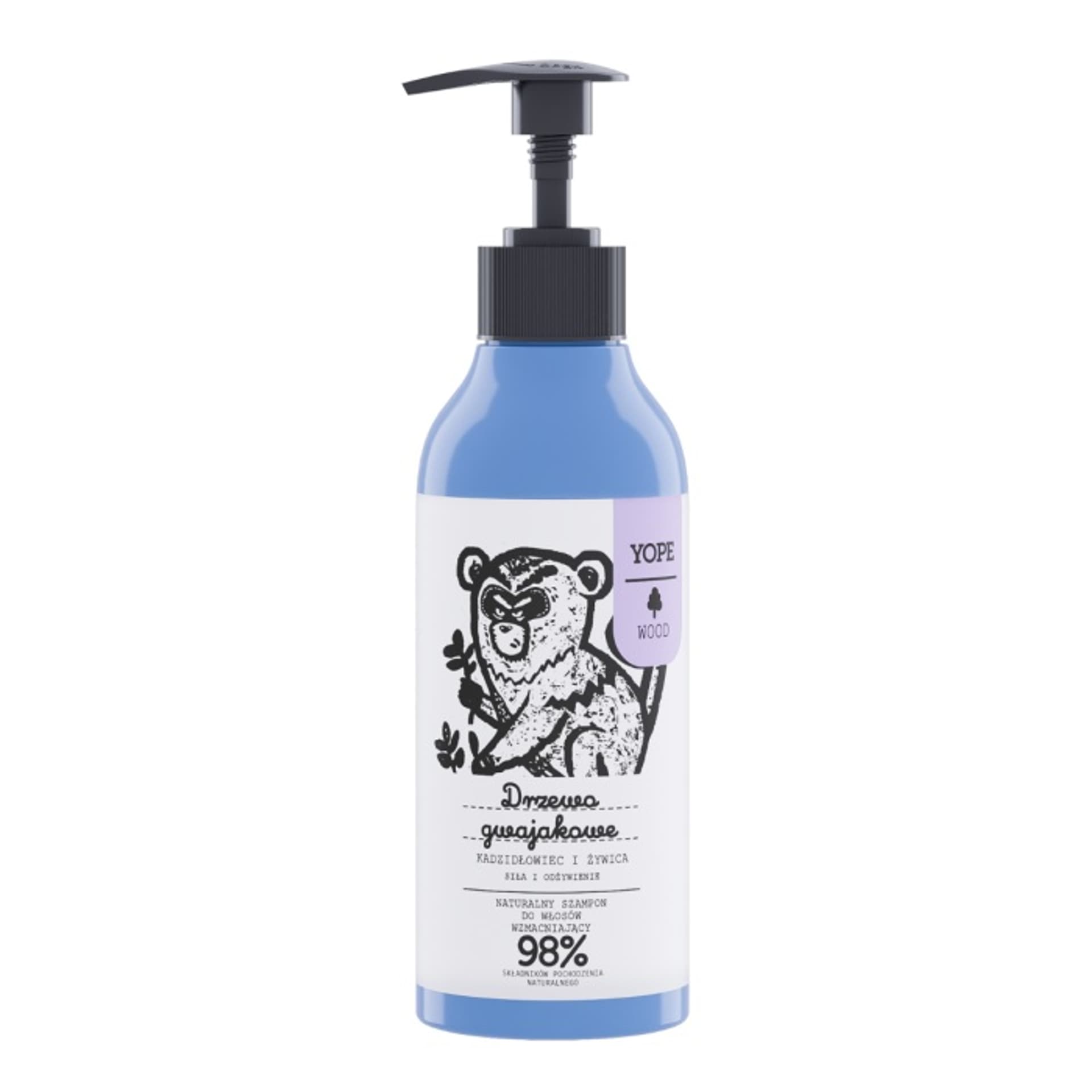 

YOPE WOOD Naturalny Szampon do włosów Drzewo Gwajakowe & Kadzidłowiec & Żywica 300ml