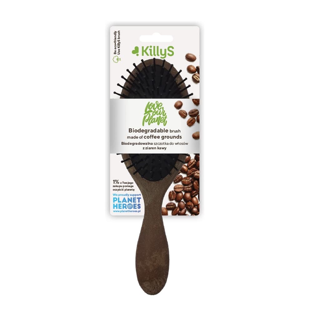 

KillyS Biodegradable Brush biodegradowalna szczotka do włosów z ziaren kawy