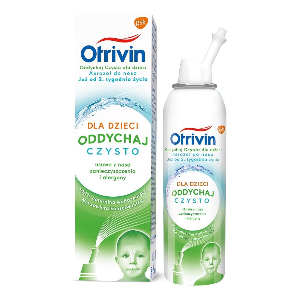 

Otrivin Oddychaj Czysto Dla Dzieci areozol do nosa już od 2. tygodnia życia 100ml