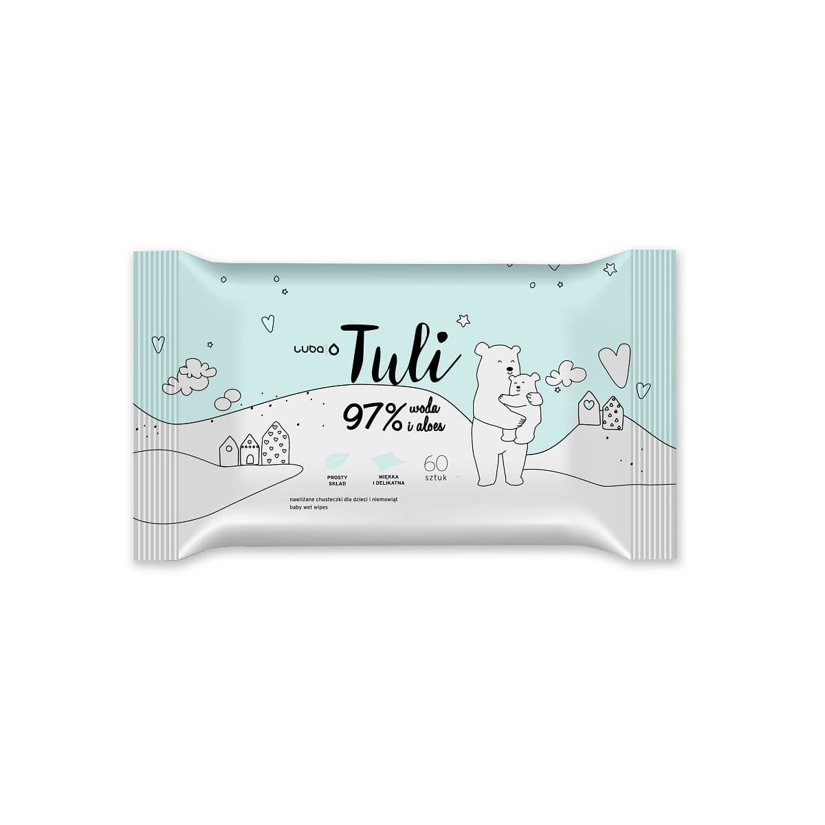 

LUBA Tuli chusteczki dla dzieci nawilżane z Wodą i Aloesem 60szt