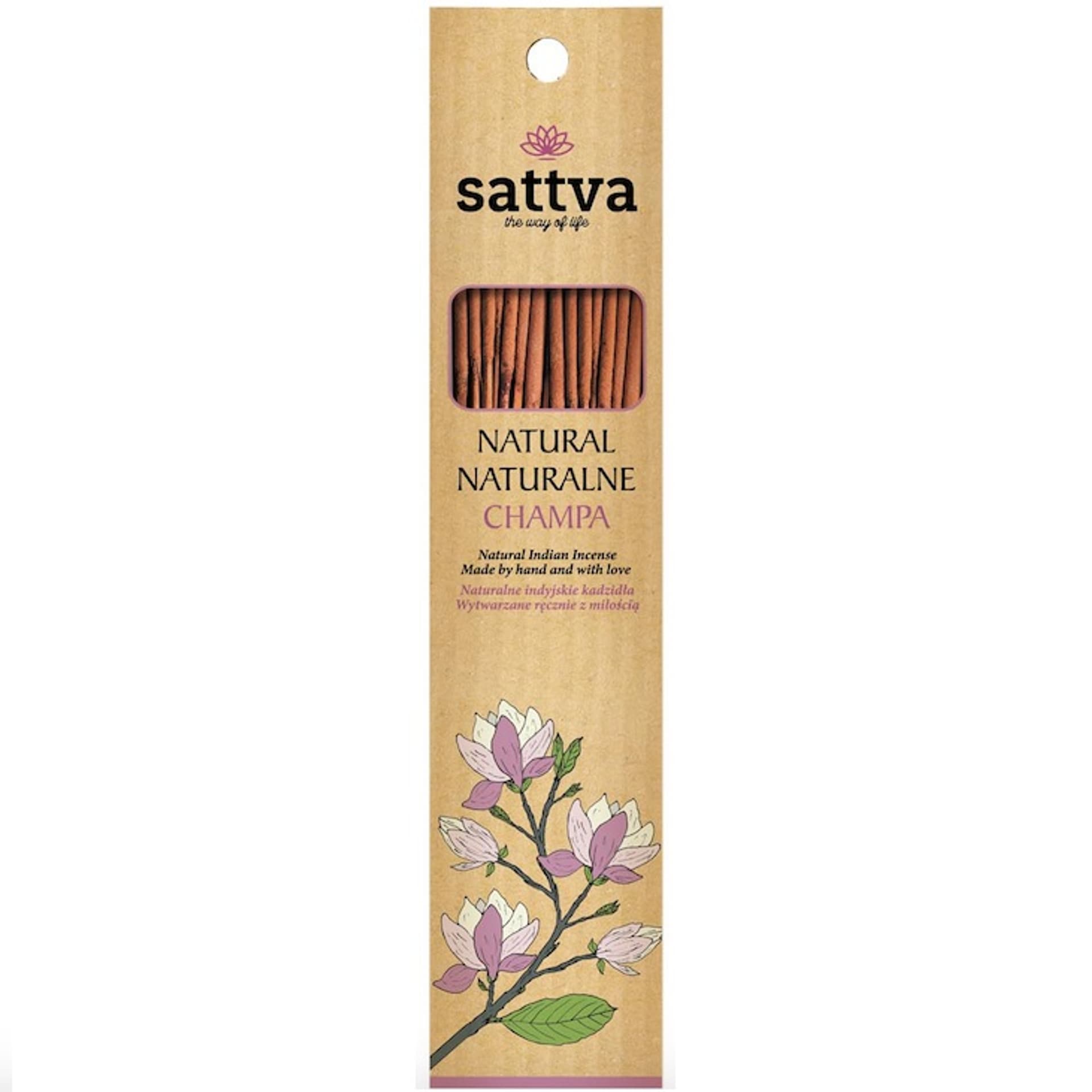 

Sattva Natural Indian Incense naturalne indyjskie kadzidełko Champa 15szt