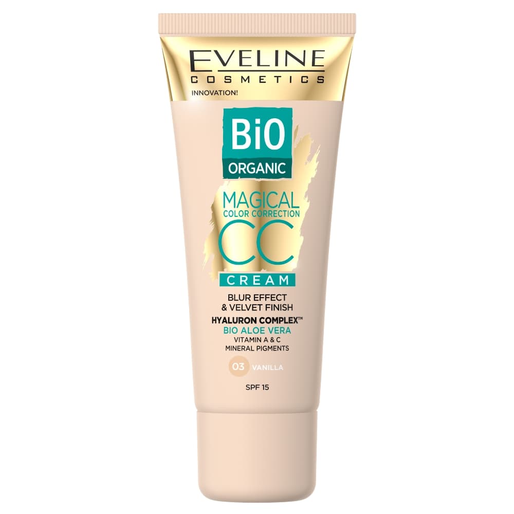 

Eveline Cosmetics Bio Organic Magical Color Correction Cream krem CC z mineralnymi pigmentami 03 Vanilla 30ml