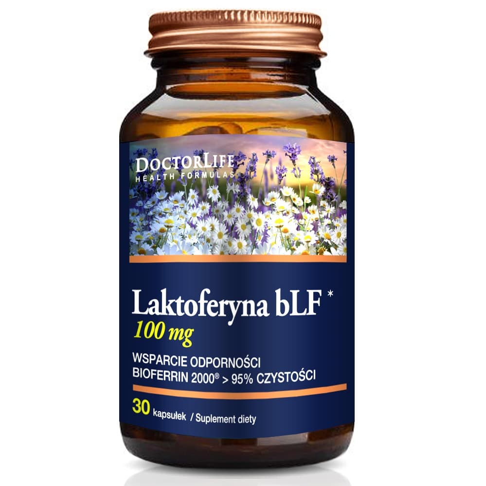 

Doctor Life Laktoferyna bLF 100mg suplement diety wspomagający odporność 30 kapsułek