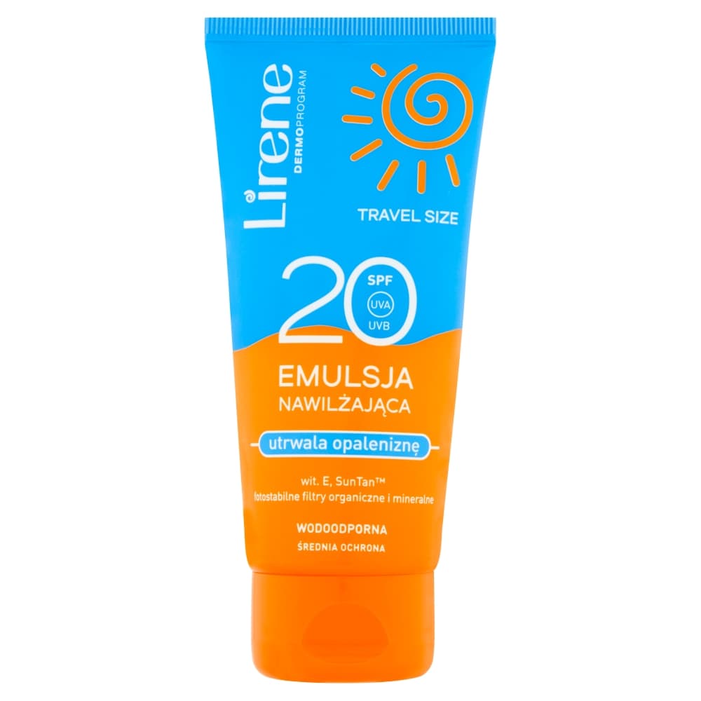 

Lirene Sun Travel Size emulsja nawilżająca utrwalająca opaleniznę SPF20 90ml