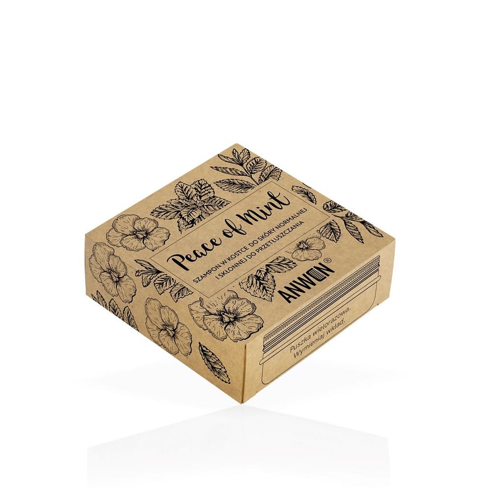 

Anwen Peace of Mint szampon w kostce do skóry normalnej i skłonnej do przetłuszczania się 75g + puszka