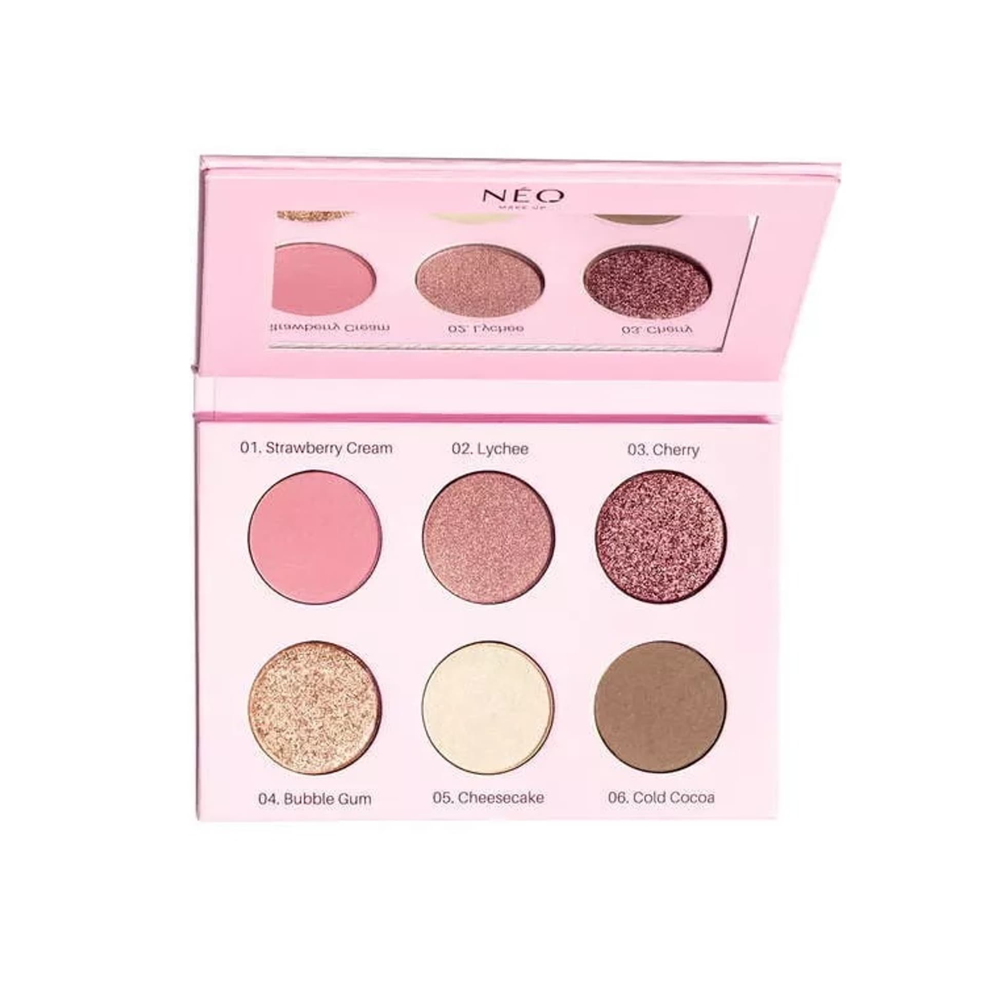 

NEO MAKE UP Eyeshadow Palette paleta cieni prasowanych Rose 9g