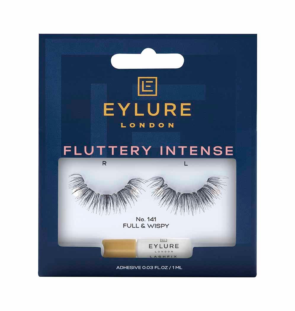 

Eylure Fluttery Intense Lashes sztuczne rzęsy z klejem efekt podwójnej objętości No. 141