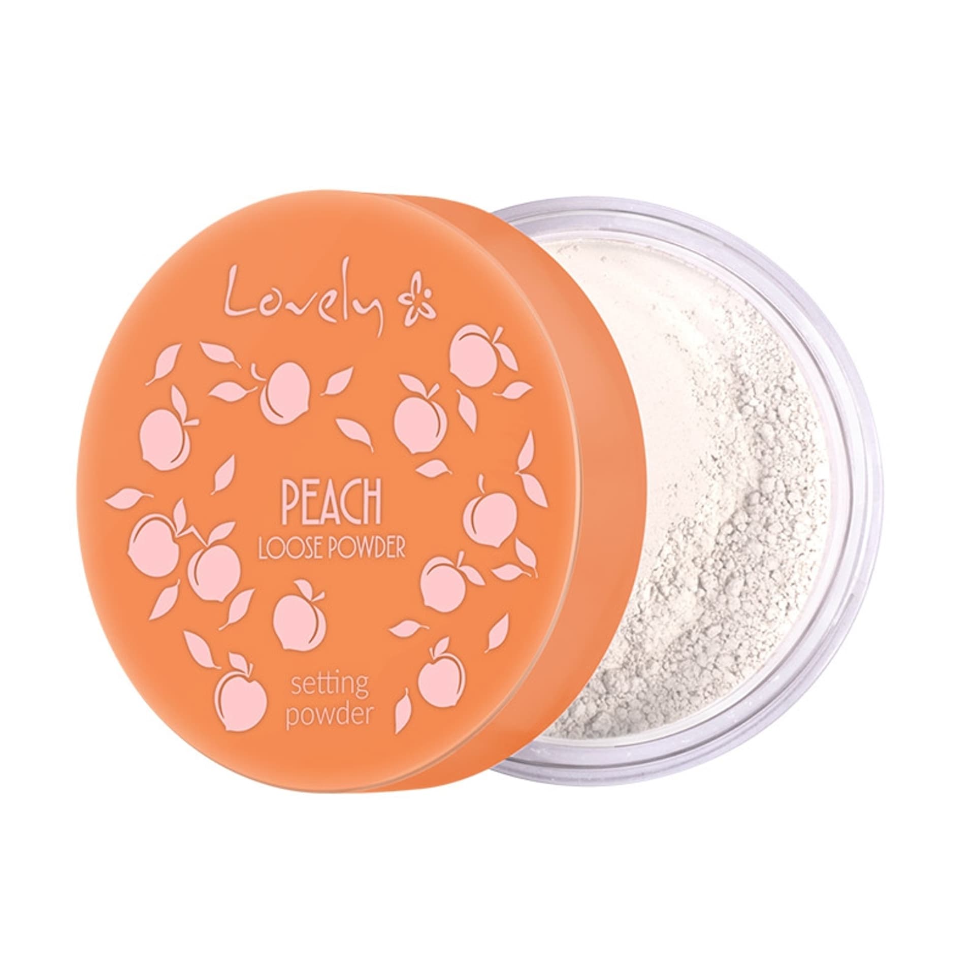 

LOVELY Loose Powder Peach transparentny puder do twarzy o delikatnym brzoskwiniowym kolorze i zapachu