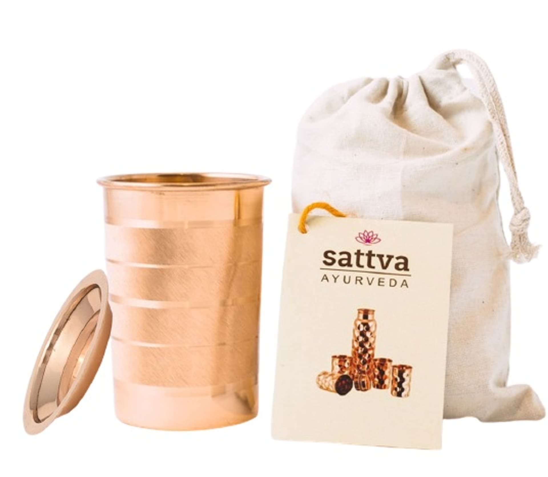 

SATTVA Ayurveda kubek miedziany z pokrywką 350ml