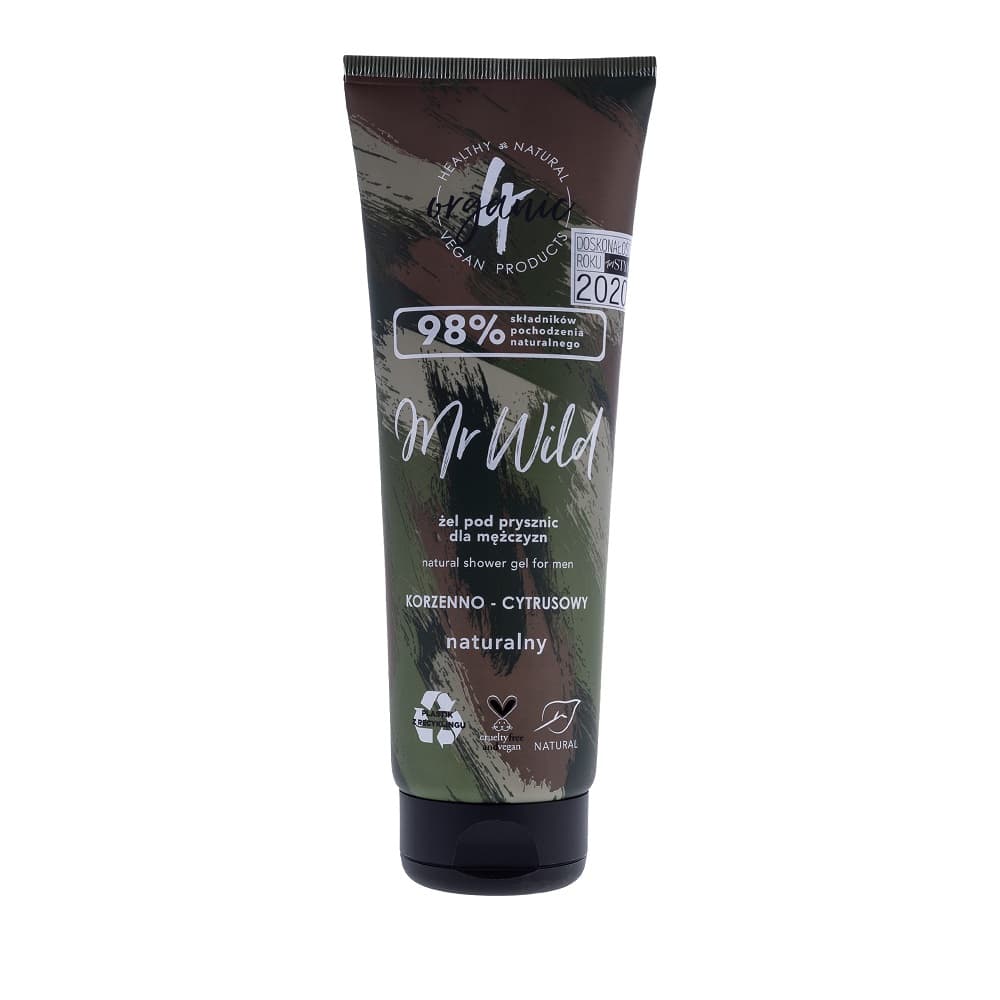 

4organic Mr Wild naturalny żel pod prysznic korzenno-cytrusowy 250ml