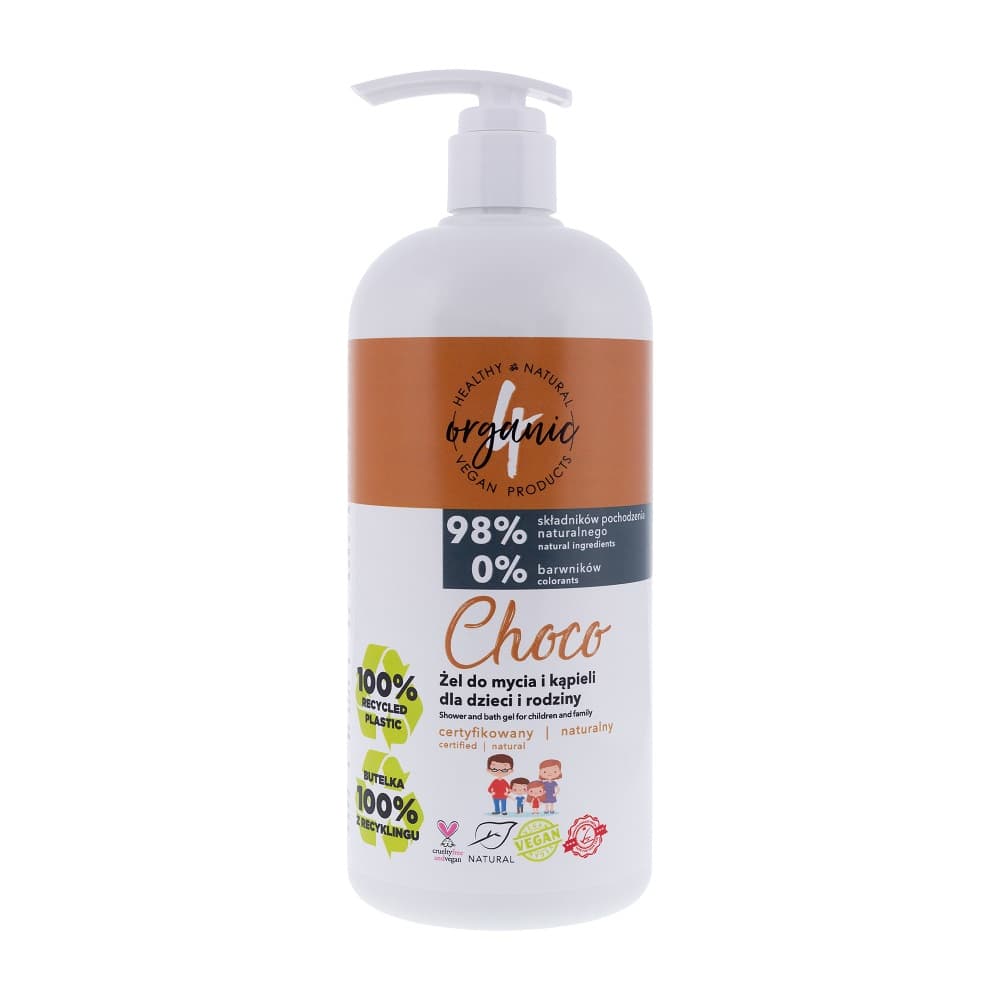 

4organic Choco naturalny żel do mycia i kąpieli dla dzieci i rodziny 1000ml