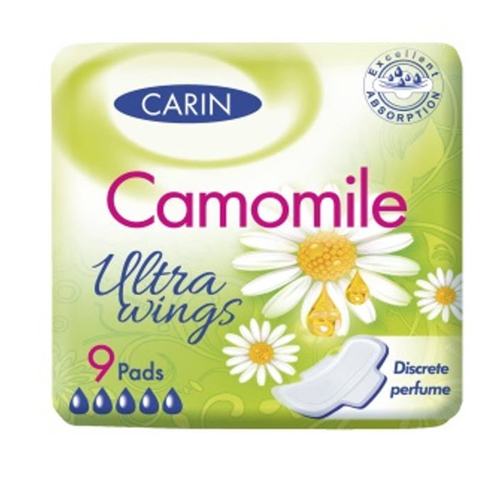 

Carin Ultra Wings Camomile ultracienkie podpaski ze skrzydełkami 9szt