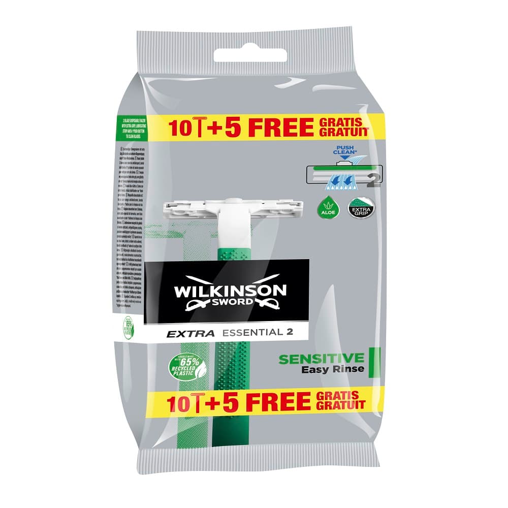 

Wilkinson Extra2 Sensitive jednorazowe maszynki do golenia dla mężczyzn 15szt