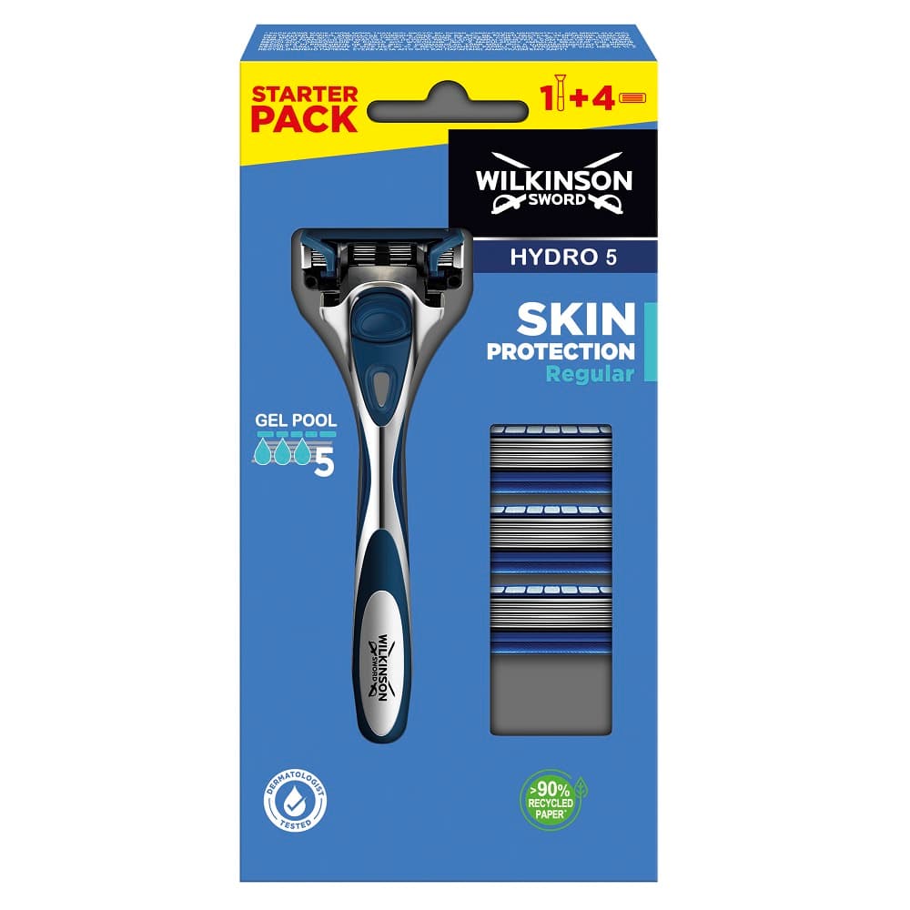 

WILKINSON SET Sword Men Hydro5 Skin Protection Regular maszynka do golenia z wymiennymi ostrzami 1szt + wkłady 3szt