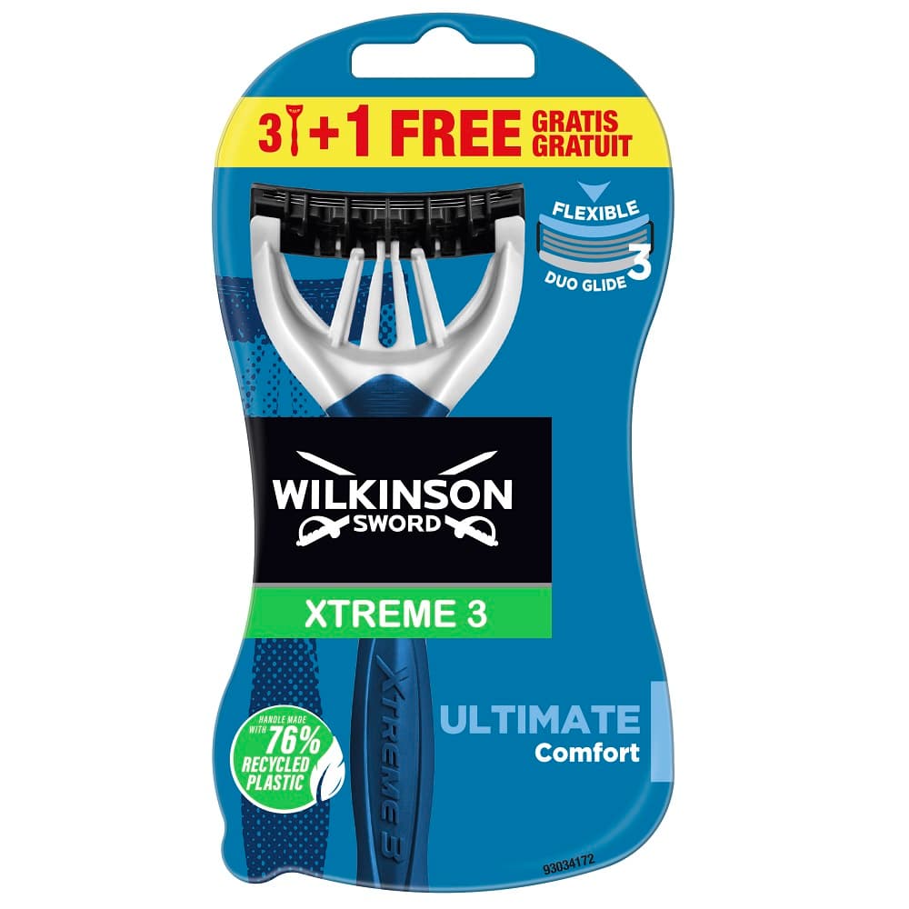 

Wilkinson Xtreme3 Ultimate Plus jednorazowe maszynki do golenia dla mężczyzn 4szt