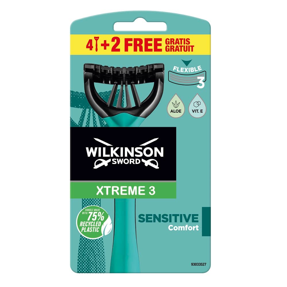 

Wilkinson Xtreme3 Sensitive Comfort jednorazowe maszynki do golenia dla mężczyzn 6szt
