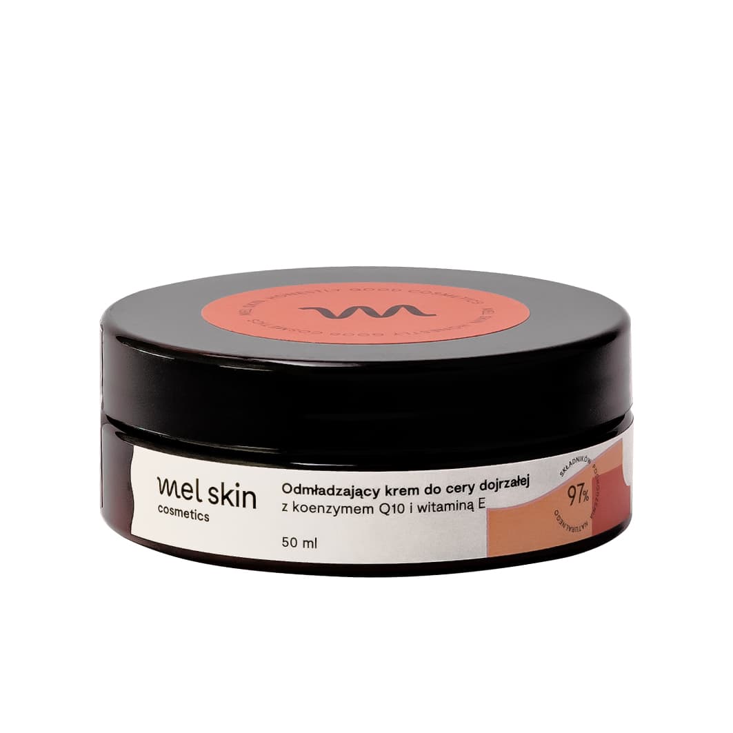 

Mel Skin Odmładzający krem do cery dojrzałej z koenzymem Q10 i witaminą E 50ml