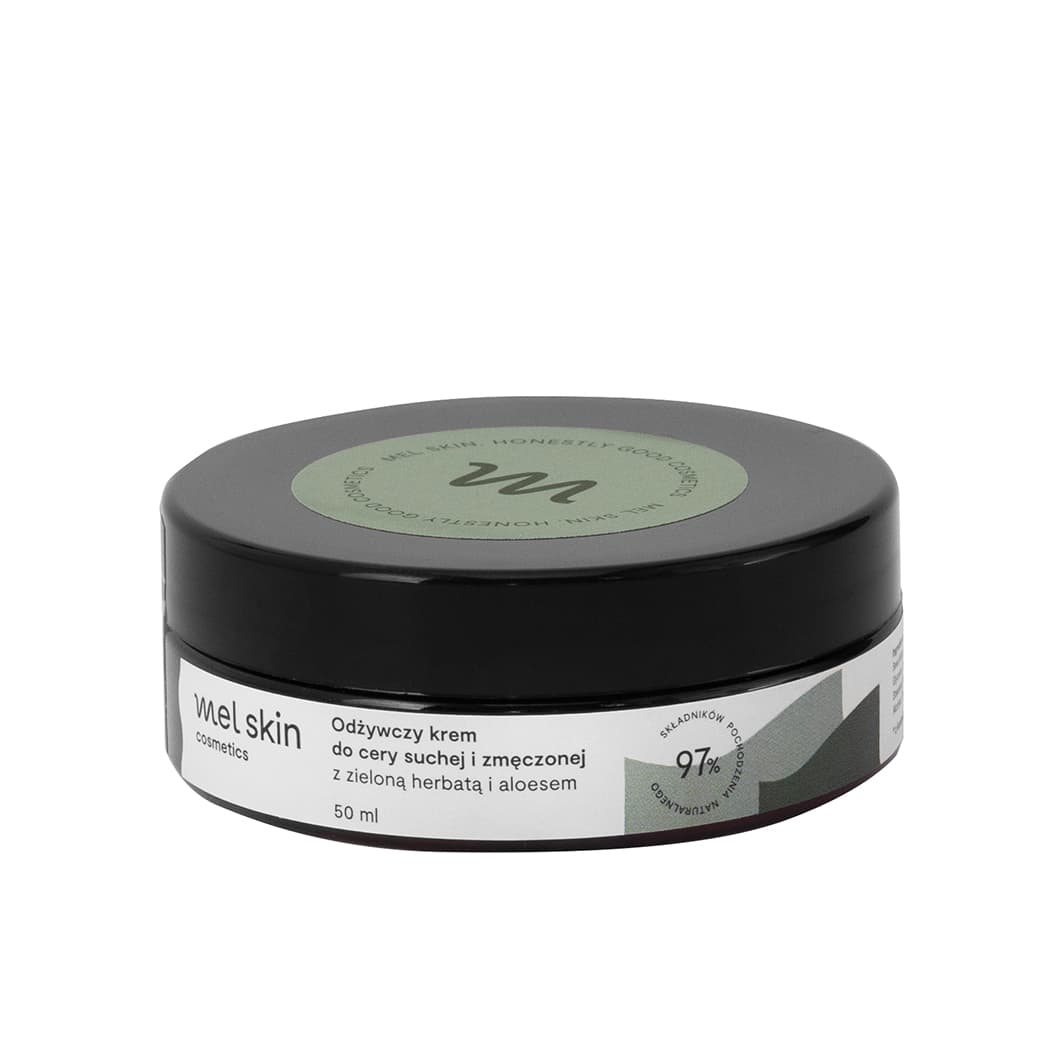 

Mel Skin Odżywczy krem do cery suchej i zmęczonej z zieloną herbatą i aloesem 50ml
