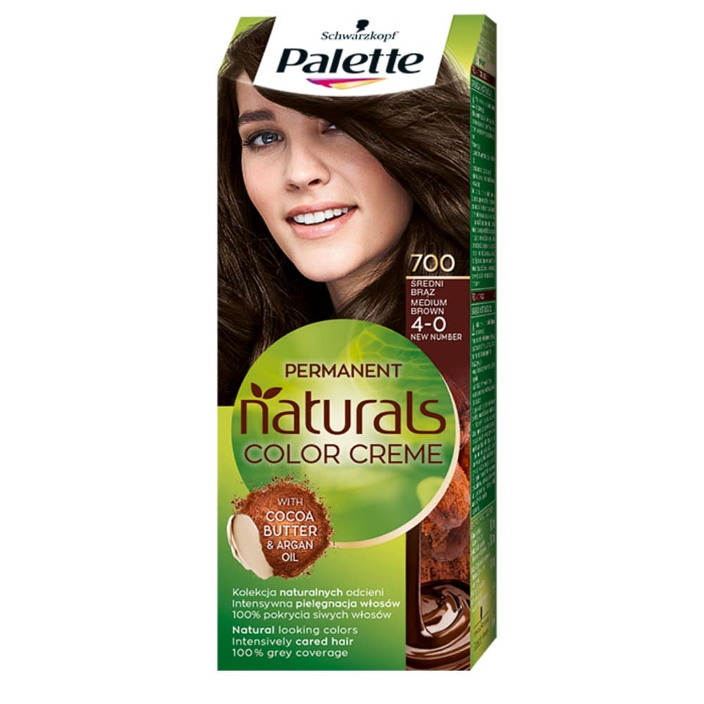 

Palette Permanent Naturals Color Creme farba do włosów trwale koloryzująca 700/ 4-0 Średni Brąz
