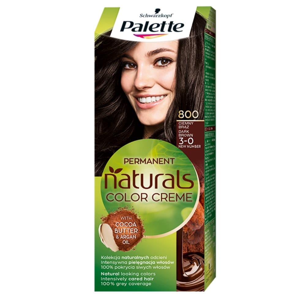 

Palette Permanent Naturals Color Creme farba do włosów trwale koloryzująca 800/ 3-0 Ciemny Brąz