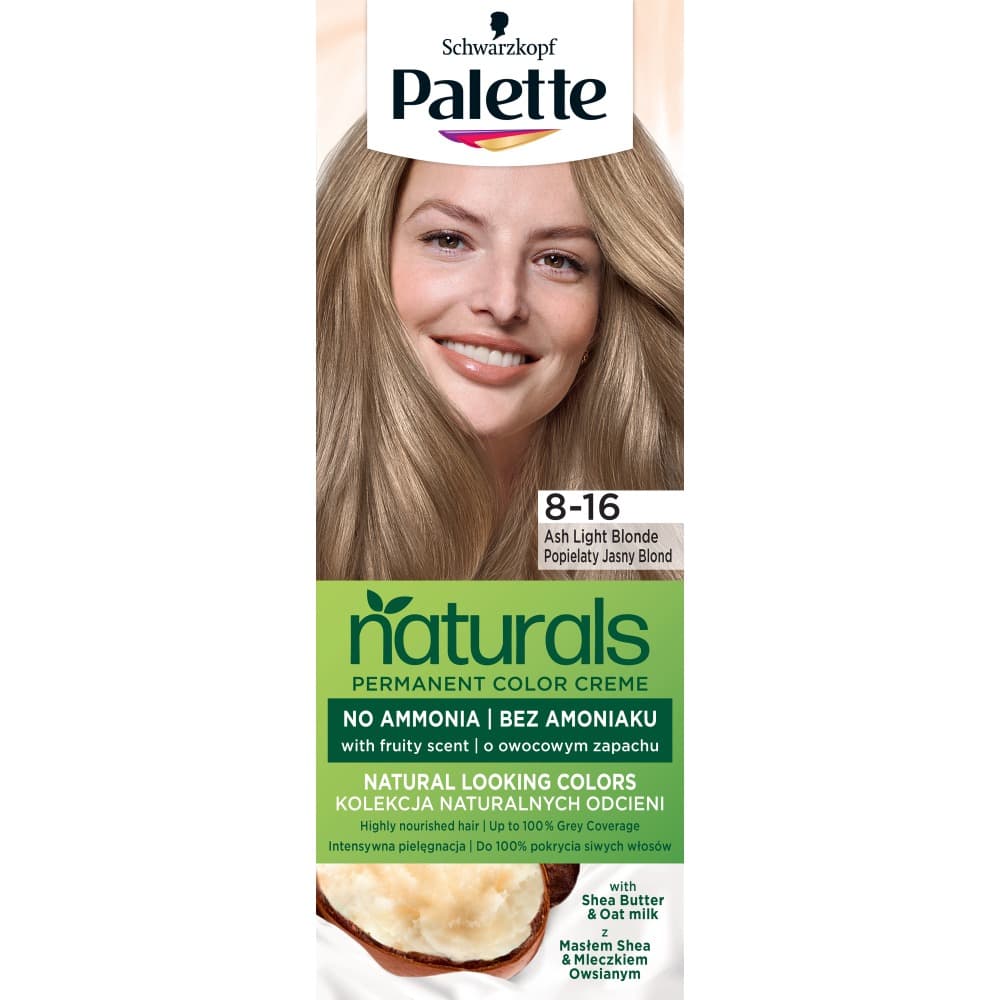 

Palette Naturals Permanent Color Creme Farba do włosów nr 8-16 Popielaty Jasny Blond 1op.