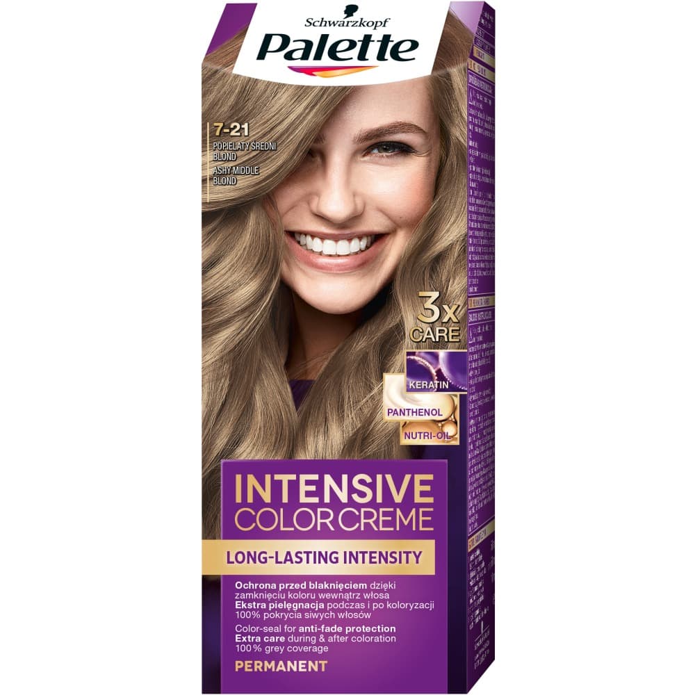 

Palette Intensive Color Creme Krem koloryzujący nr 7-21 popielaty średni blond 1op.