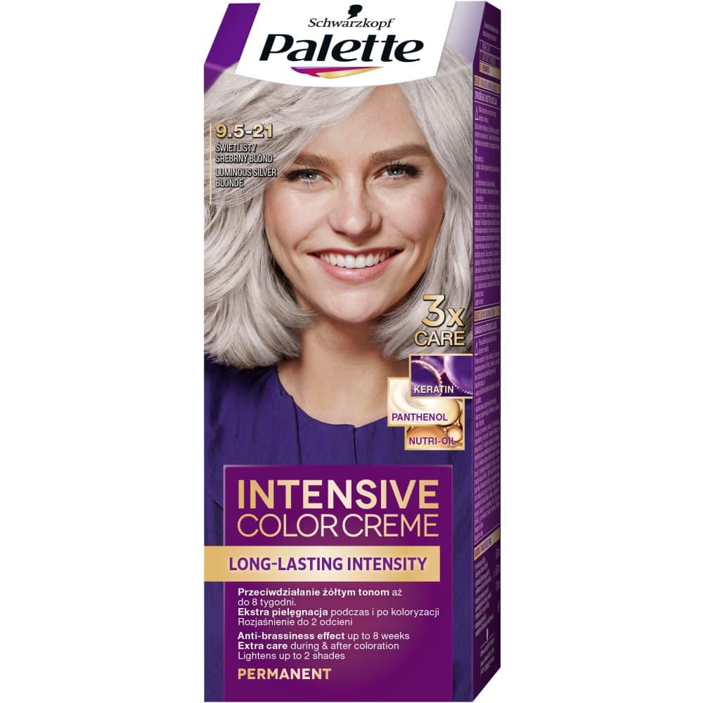 

Palette Intensive Color Creme Krem koloryzujący nr 9.5-21 świetlisty srebrny blond 1op.