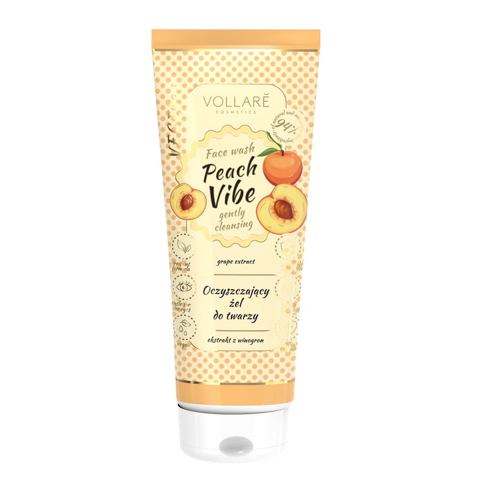 

Vollare VEGEbar Peach Vibe oczyszczający żel do mycia twarzy 150ml