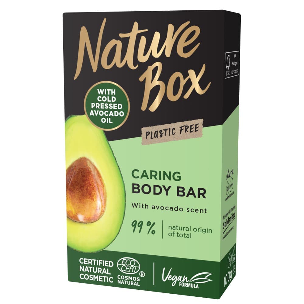 

Nature Box Avocado Oil pielęgnująca kostka myjąca do ciała z olejem z awokado 100g