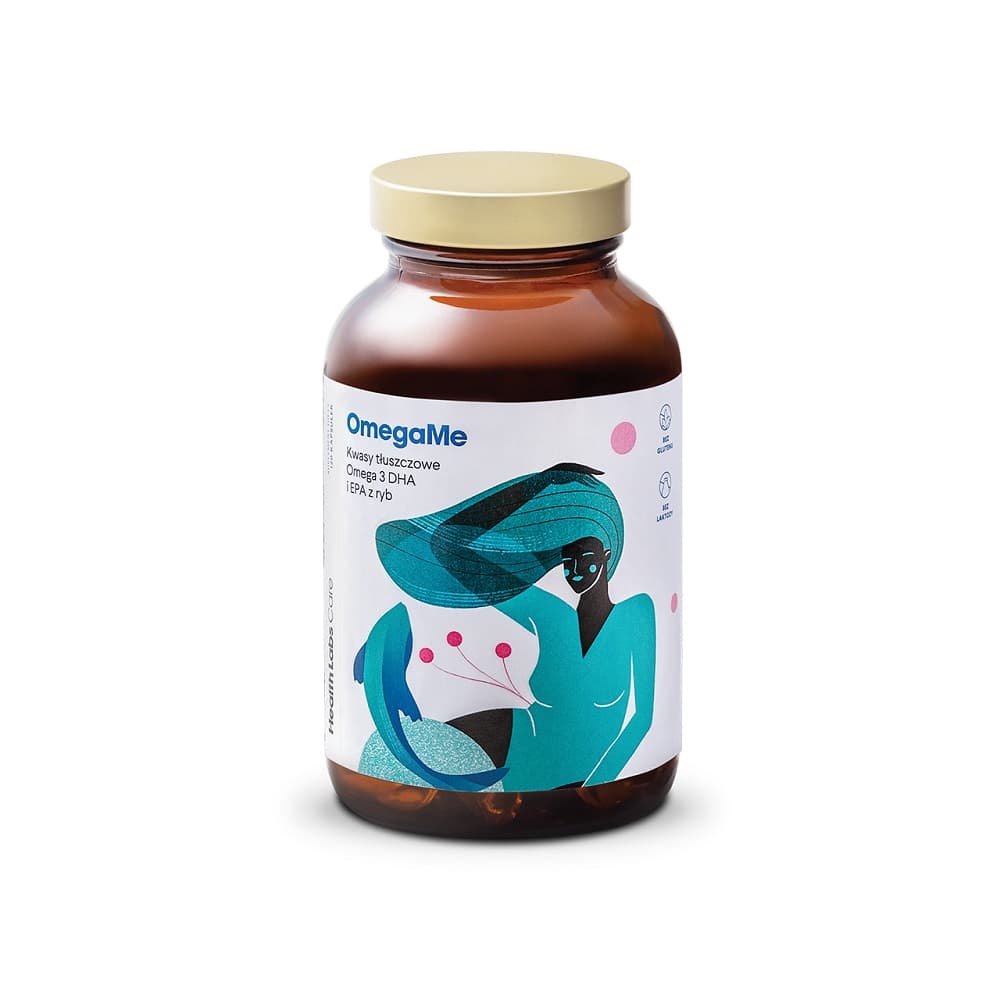 

HealthLabs OmegaMe kwasy tłuszczowe Omega 3 DHA i EPA z ryb suplement diety 60 kapsułek