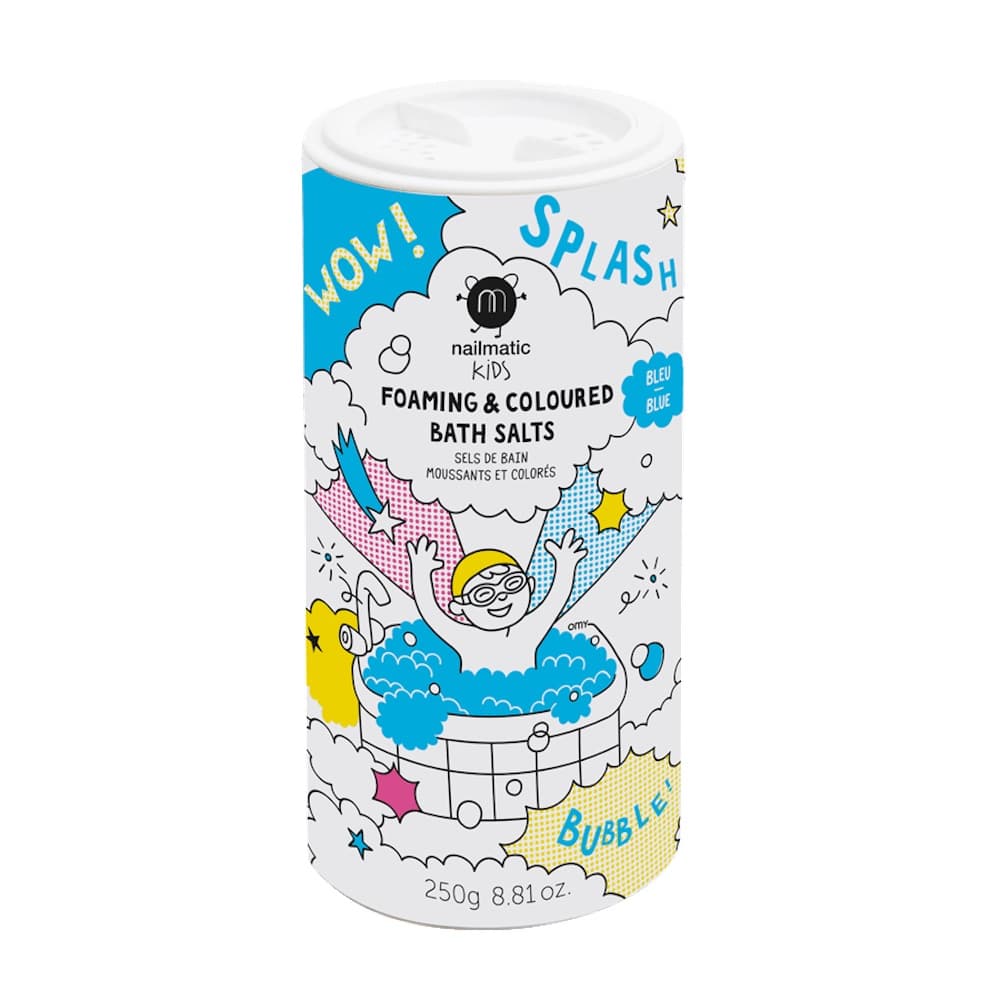 

Nailmatic Kids Foaming Coloured Bath Salts pieniąca się sól do kąpieli dla dzieci Blue 250g