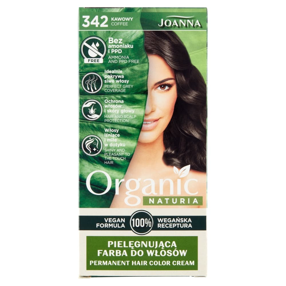 

Joanna Naturia Vegan Pielęgnująca Farba do włosów nr 342 Kawowy 1op.