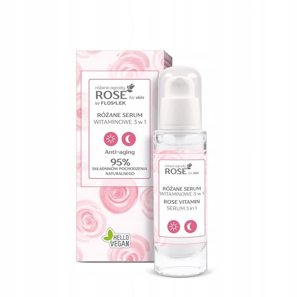 

Floslek ROSE FOR SKIN Różane ogrody® Różane serum witaminowe 3 w 1 30 ml