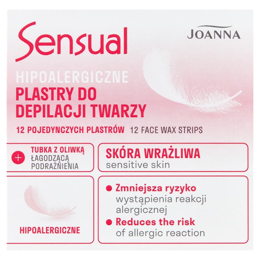 

Joanna Sensual Plastry do depilacji twarzy hipoalergiczne 1op.-12szt