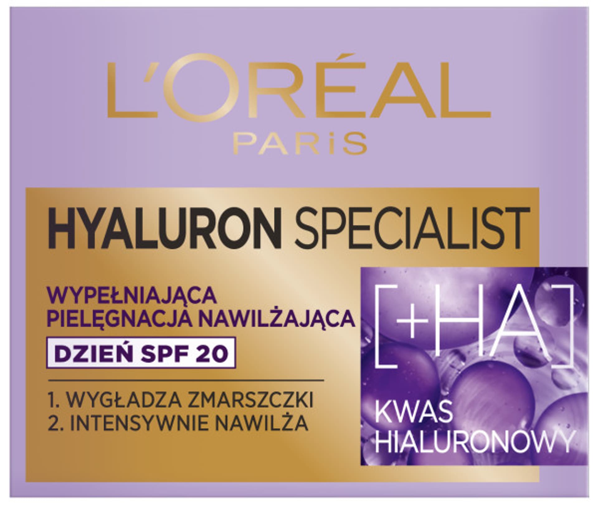 

Loreal Hyaluron Specjalist Krem nawilżający wygładzający zmarszczki SPF20 na dzień 50ml