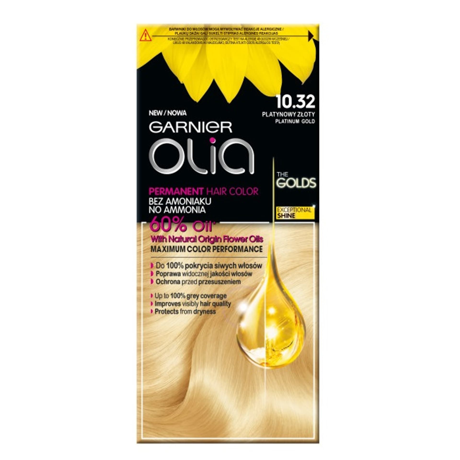 

Garnier Olia Farba do włosów nr 10.32 Platynowy Złoty 1op.