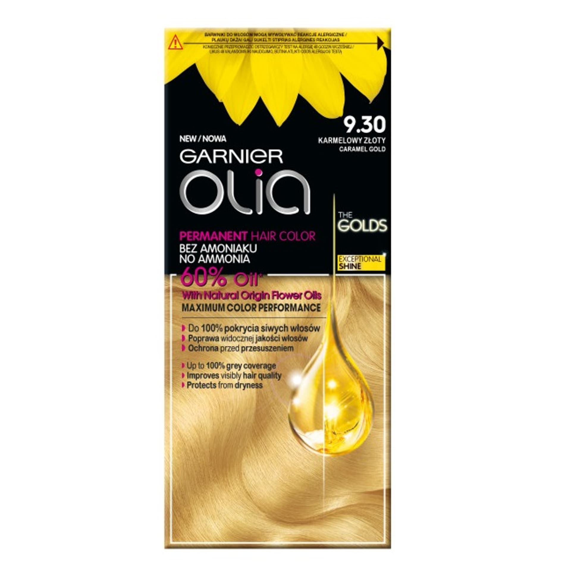 

Garnier Olia Farba do włosów nr 9.30 Karmelowy Złoty 1op.