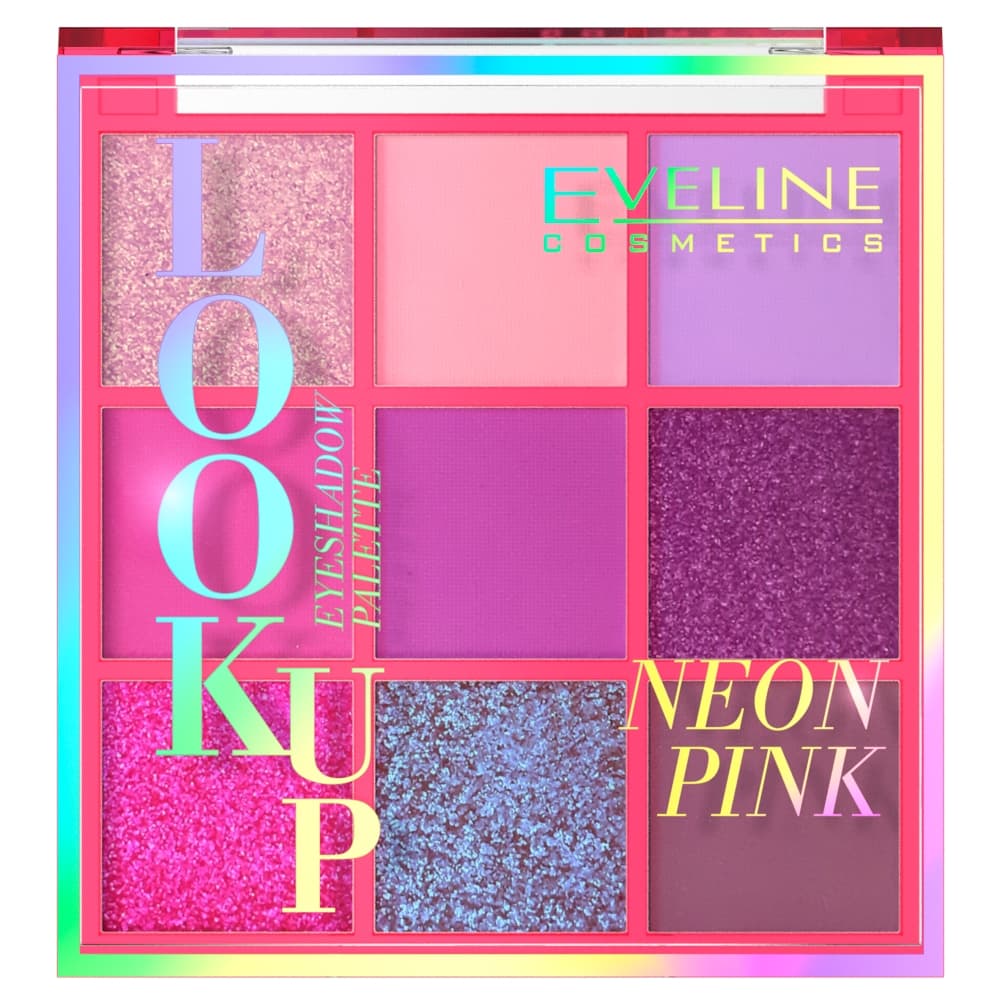 

Eveline Look Up Paletka cieni do powiek (9) Neon Pink 1szt, 9) neon pink 1sz