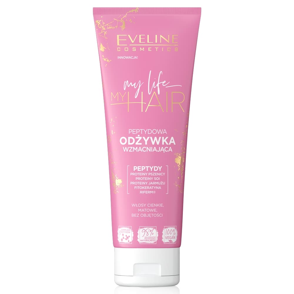 

Eveline My Life My Hair Peptydowa Odżywka wzmacniająca do włosów cienkich,matowych i bez objętości 250ml