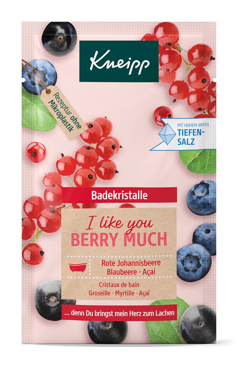 

Kneipp Mineral Bath Salt I Like You Berry Much Redcurrant, Blueberry Acai Sól do kąpieli 60 g (U)