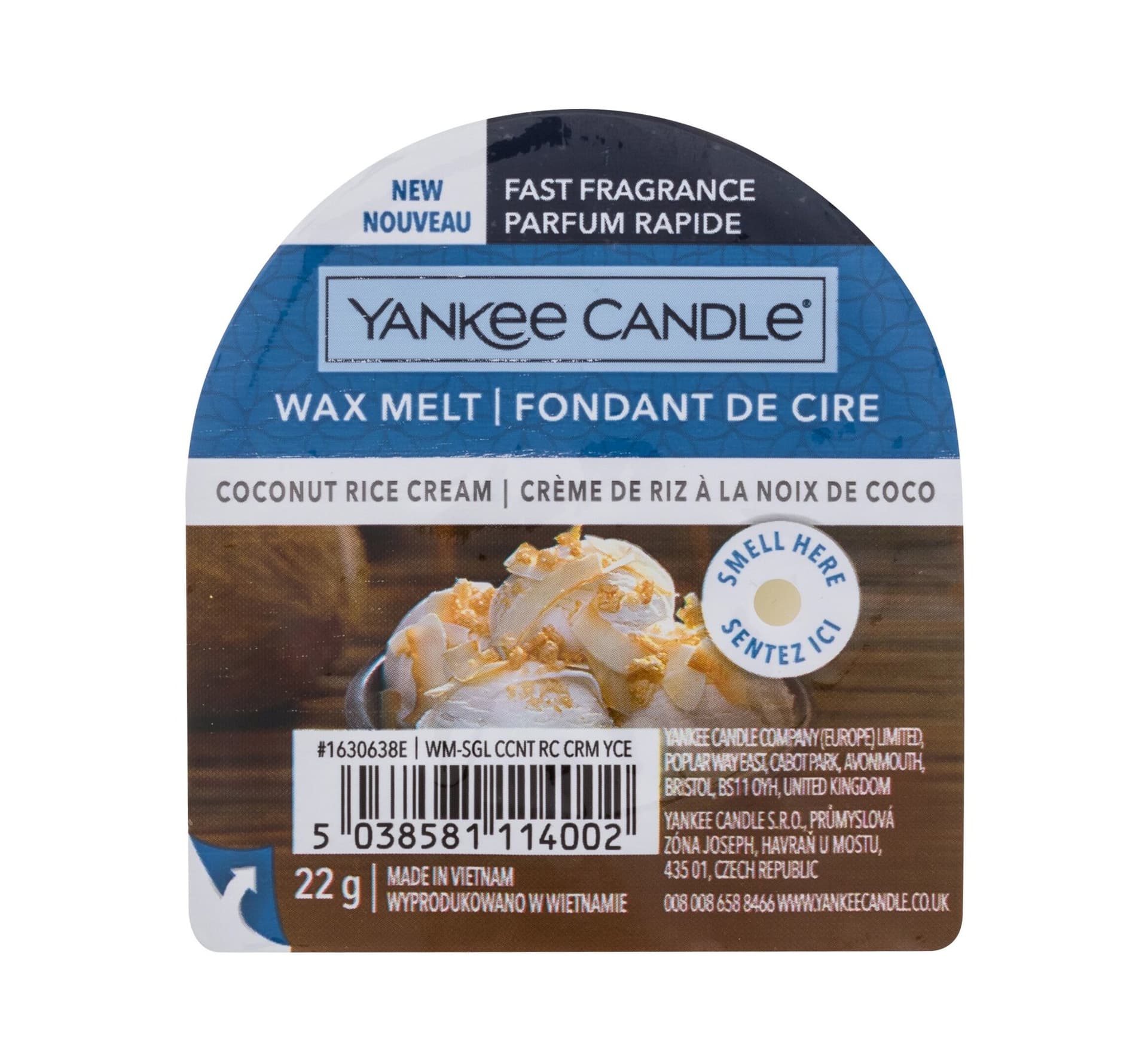 

Yankee Candle Zapachowy wosk Coconut Rice Cream 22 g (U)