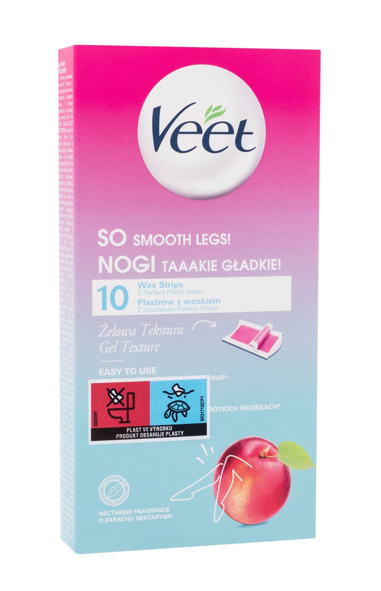 

Veet So Smooth Legs! Wax Strips Nectarine Plastry do depilacji z woskiem 10 szt (W)