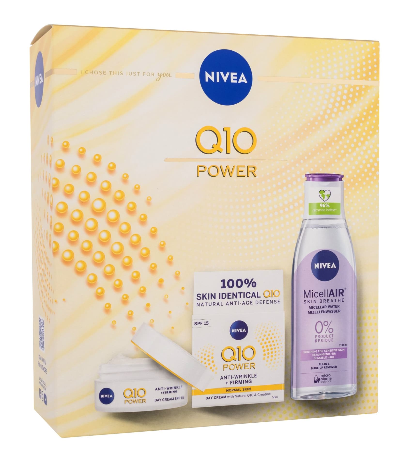 

Nivea Q10 Power Anti-Wrinkle + Firming Krem do twarzy na dzień 50 ml + woda micelarna 200 ml (W)