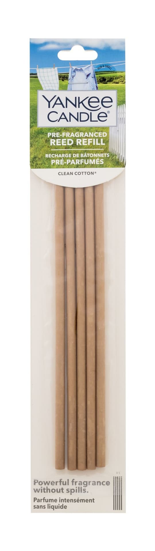 

Yankee Candle Clean Cotton Pre-Fragranced Reed Refill Patyczki zapachowe 5 szt (U)