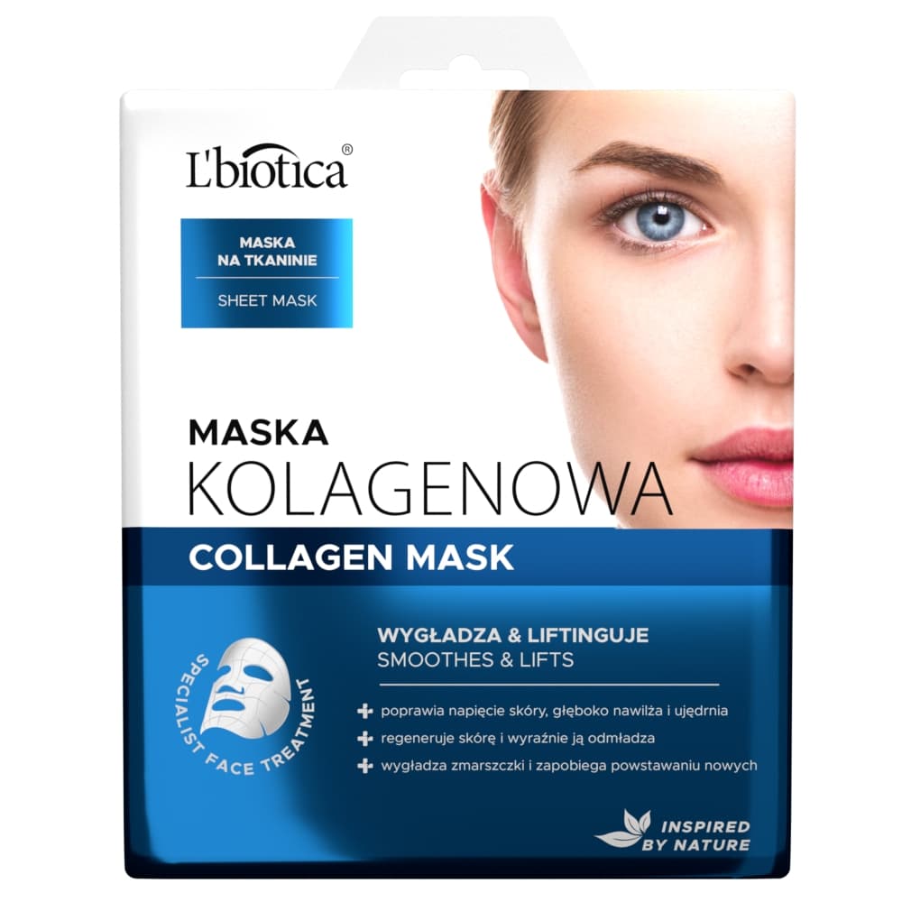 

L`BIOTICA Maska kolagenowa na tkaninie - wygładza & liftinguje 23ml