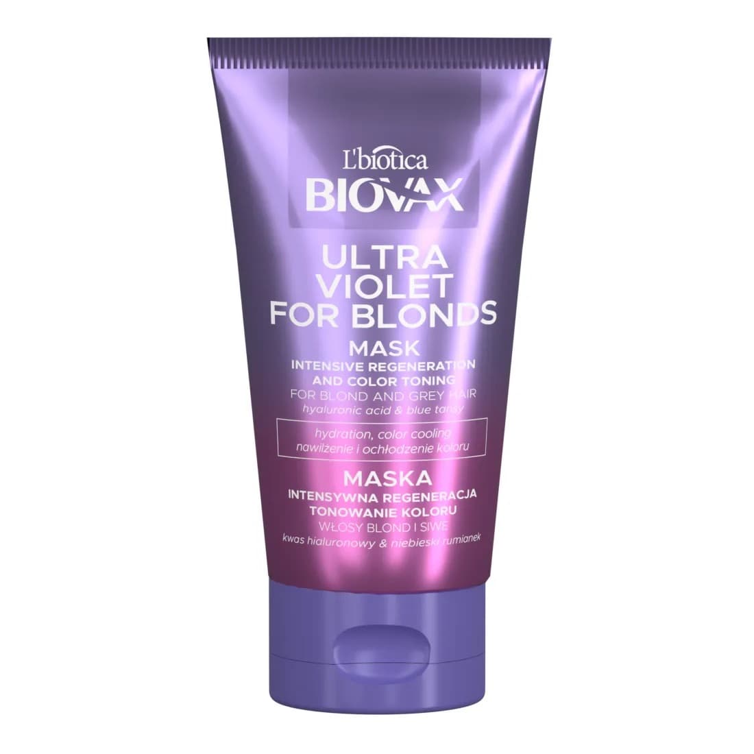 

L`BIOTICA Biovax Ultra Violet for Blonds Maska Intensywna Regeneracja i Tonowanie Koloru do włosów blond i siwych 150ml