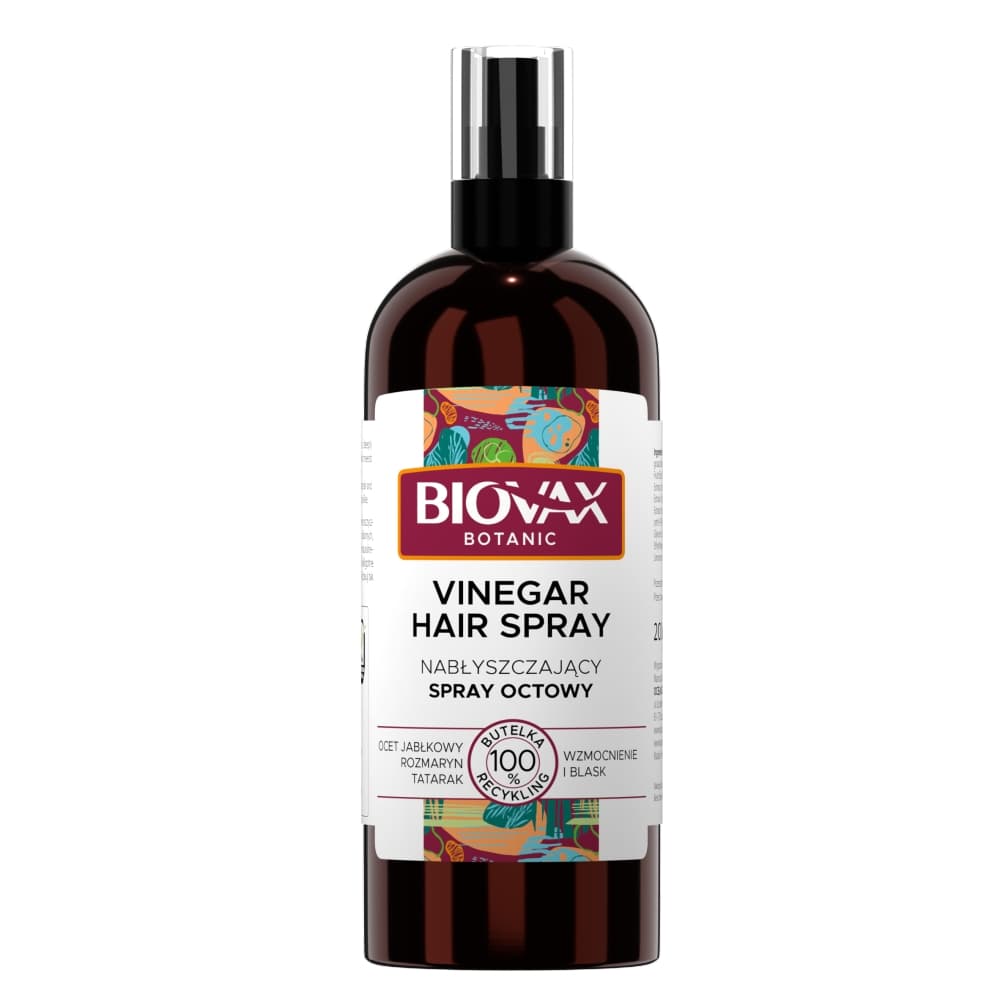 

L`BIOTICA Biovax Botanic Nabłyszczający Spray octowy do włosów - ocet jabłkowy,rozmaryn i tatarak 200ml