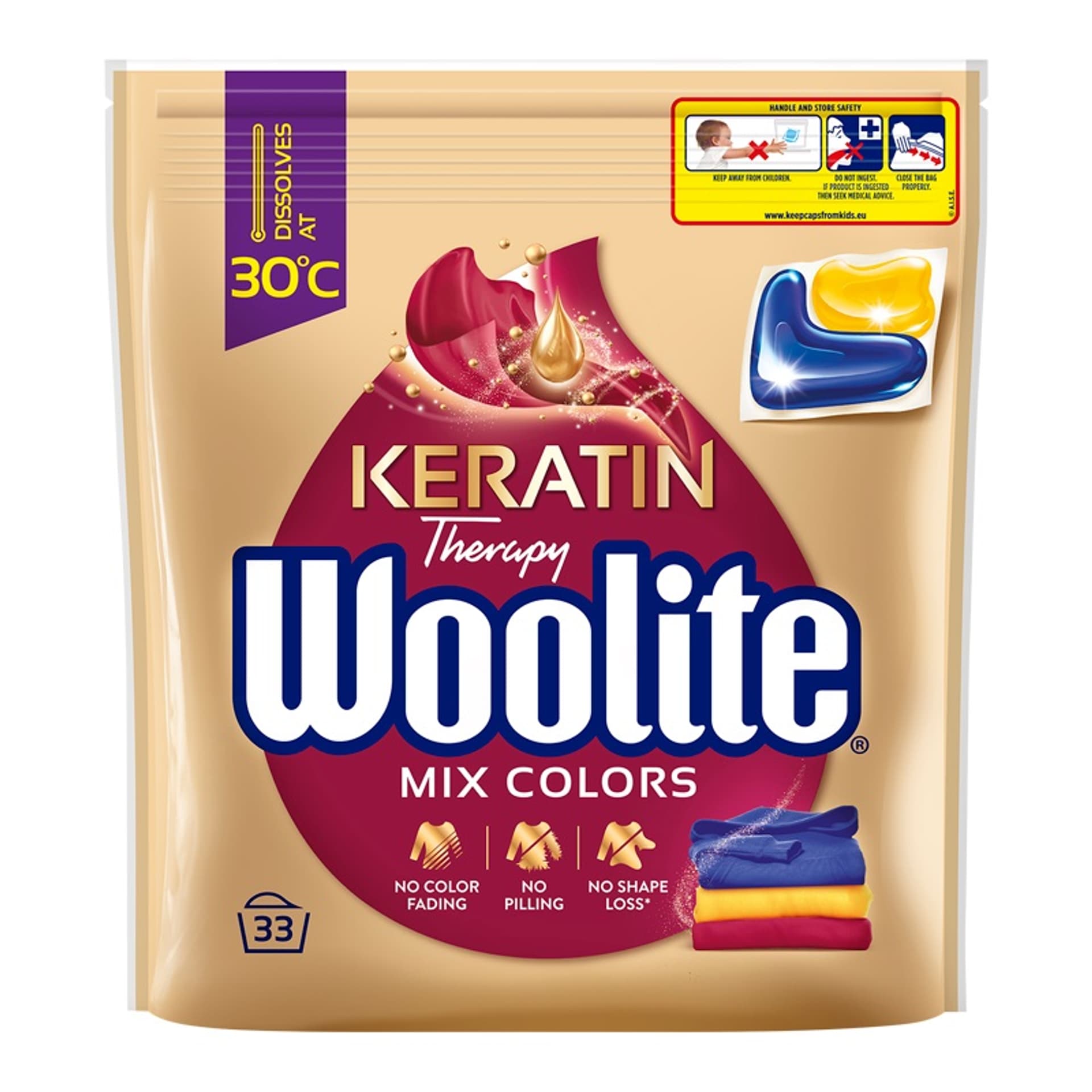 

WOOLITE Color Protection kapsułki do prania z keratyną Mix Colors 33 szt.